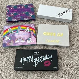 colourpop And nyx eyeshadow Palettes lots of 5